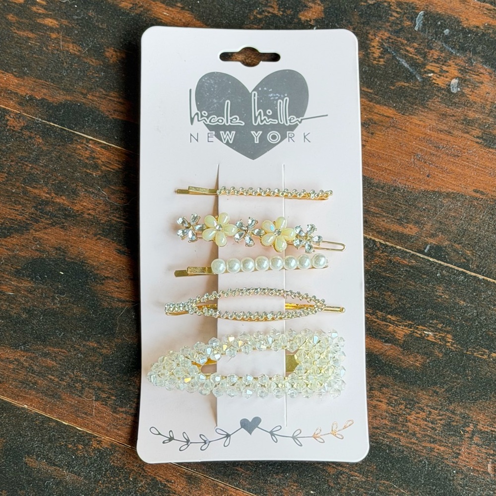 Nicole Miller New York Hair Clips Accessories Set NWT